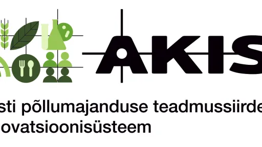 AKIS logo mustriga ja t&auml;isnimega