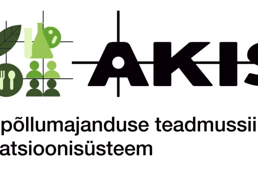 AKIS logo mustriga ja t&auml;isnimega