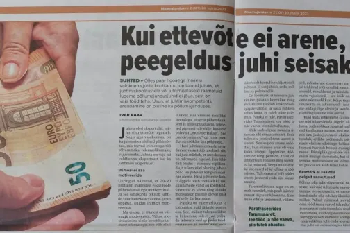 Maalehes avaldatud artikkel juhtimiskompetentsist p&otilde;llumajanduses