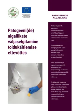 trükise esikaan Patogeenide algallikate väljaselgitamine toidukäitlemise ettevõttes