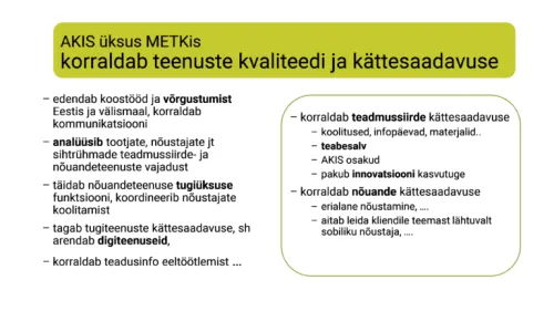 AKIS &uuml;ksuse &uuml;lesanded