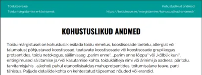 Toidu märgistus