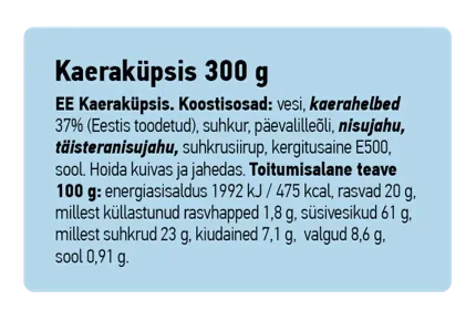 kaeraküpsise koostis